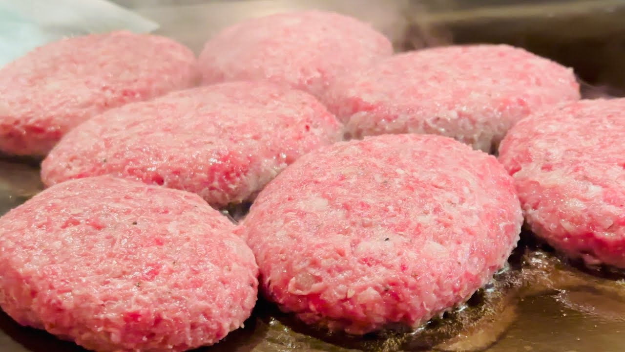 WAGYU Гамбург и Сирлойн Стейк Теппаньяки ночью и днем - Всего 600 г!!! - в Сибуя Токио Япония