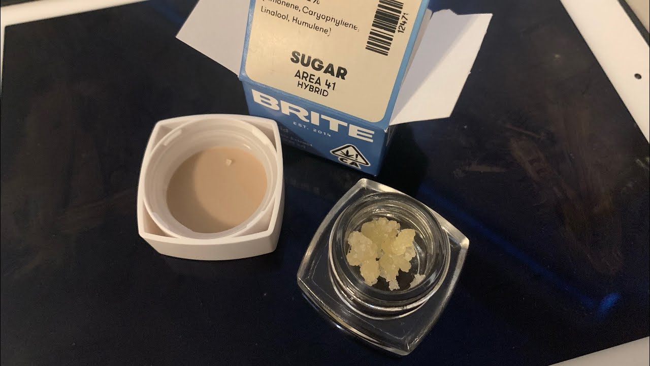 Brite labs Area 41 sugar review hybrid cannabis concentrate