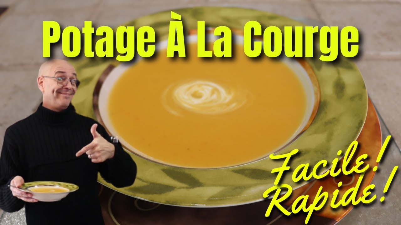 Recette simple de potage à la courge ou velouté à la courge musquée (butternut)