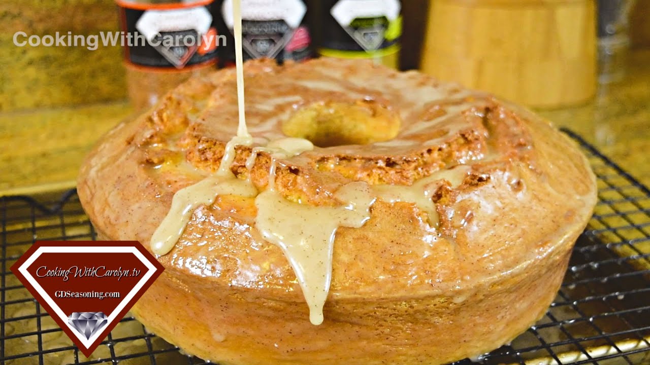 AIR FRYER 7up CREAM CHEESE POUND CAKE with BROWNED BUTTER LEMON ICING |Cooking With Carolyn