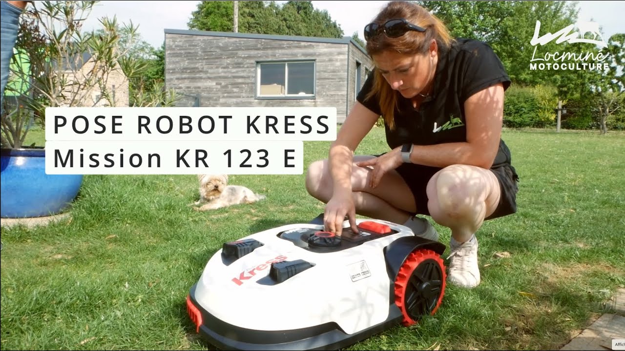Pose d'un robot de tonte KRESS par Locminé Motoculture