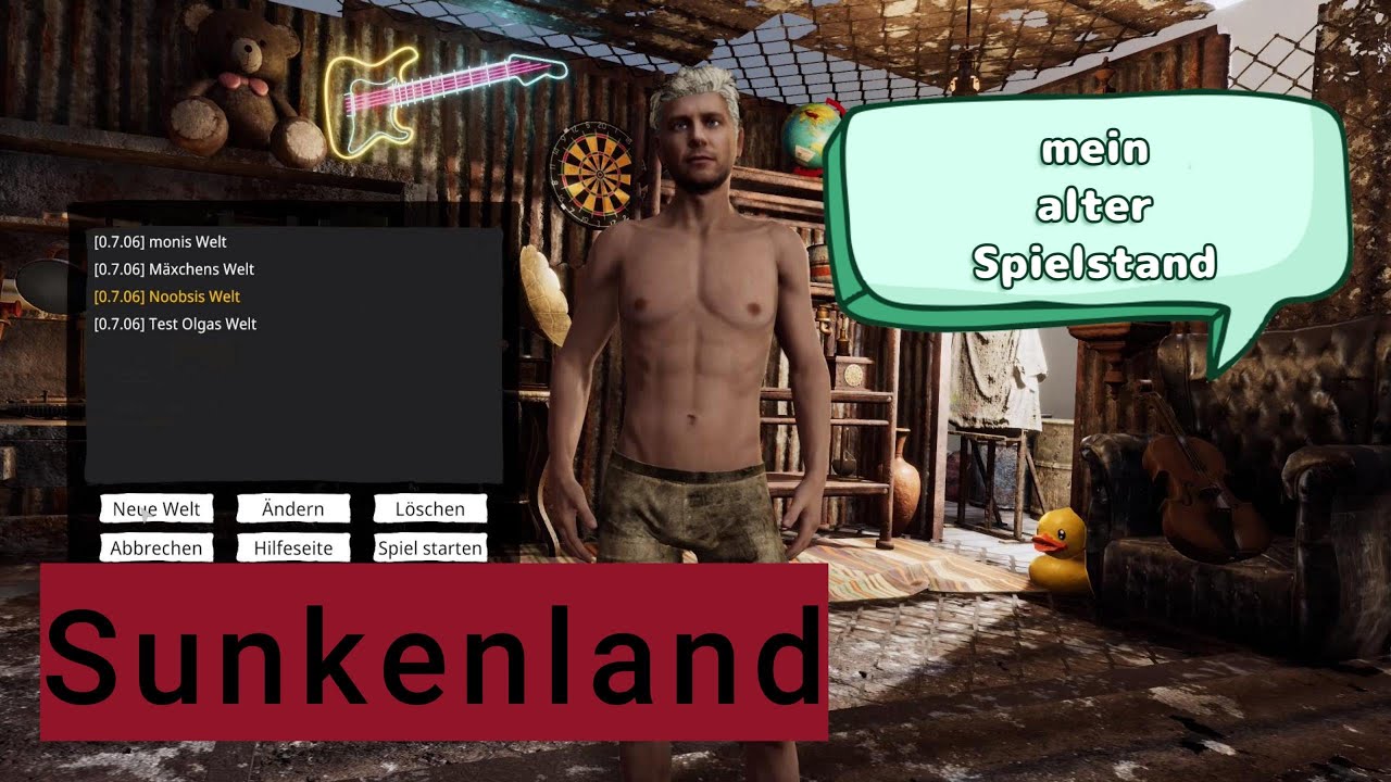 Sunkenland, alten Spielstand herstellen