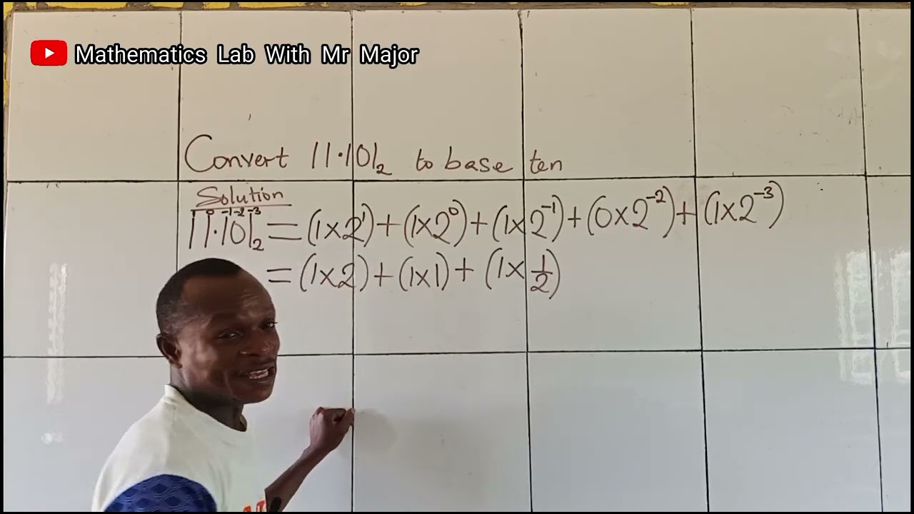 How to convert binary fractions to decimal fractions 
