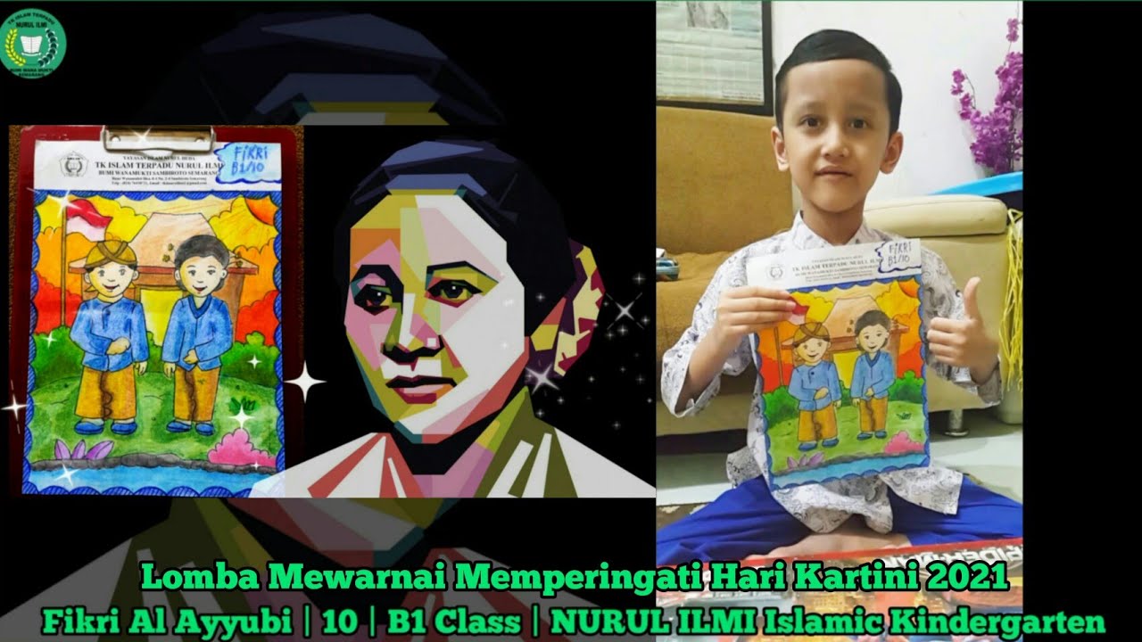 Juara II Lomba Mewarnai Memperingati Hari Kartini 2021 | Kreasi Mewarnai TK B 2021