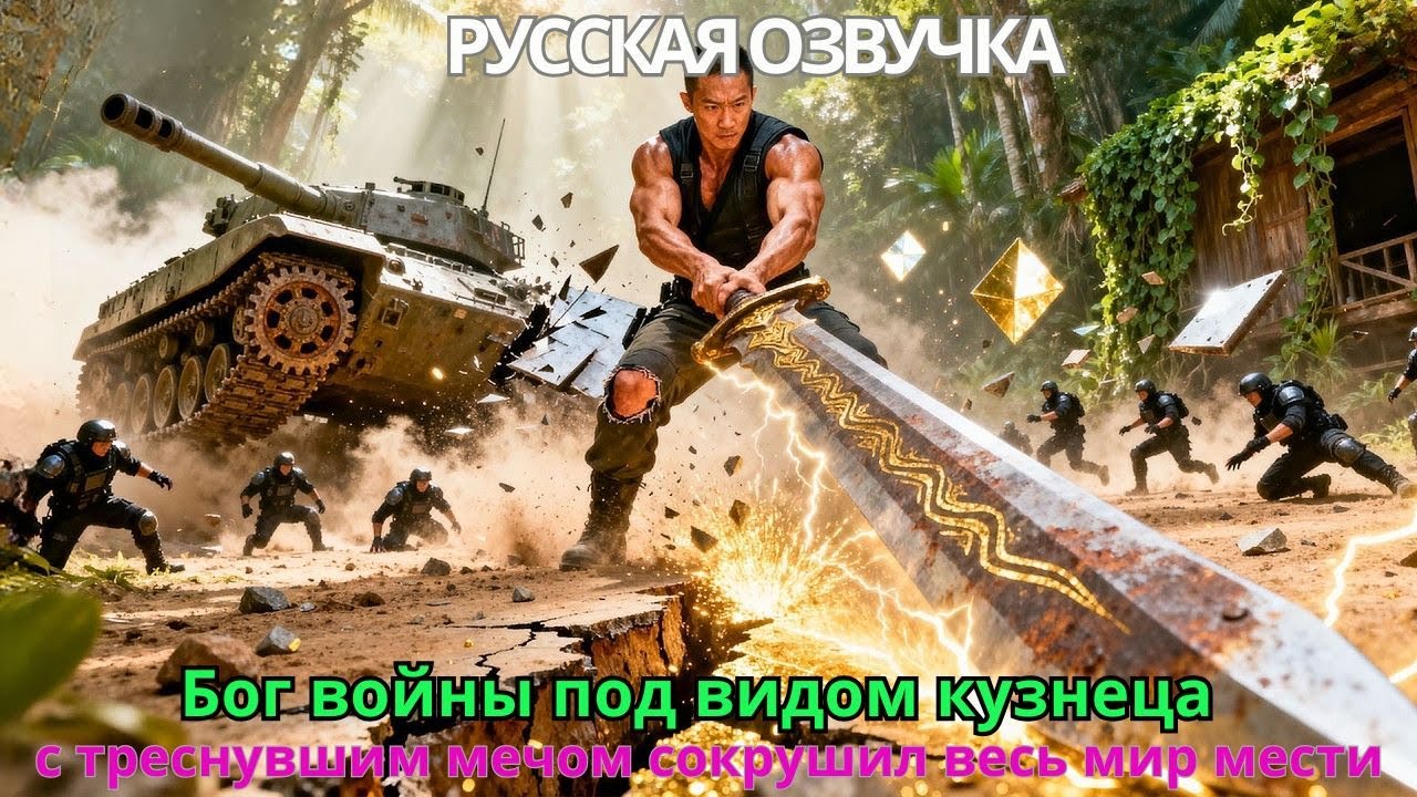 Бог войны под видом кузнеца с треснувшим мечом сокрушил весь мир мести.