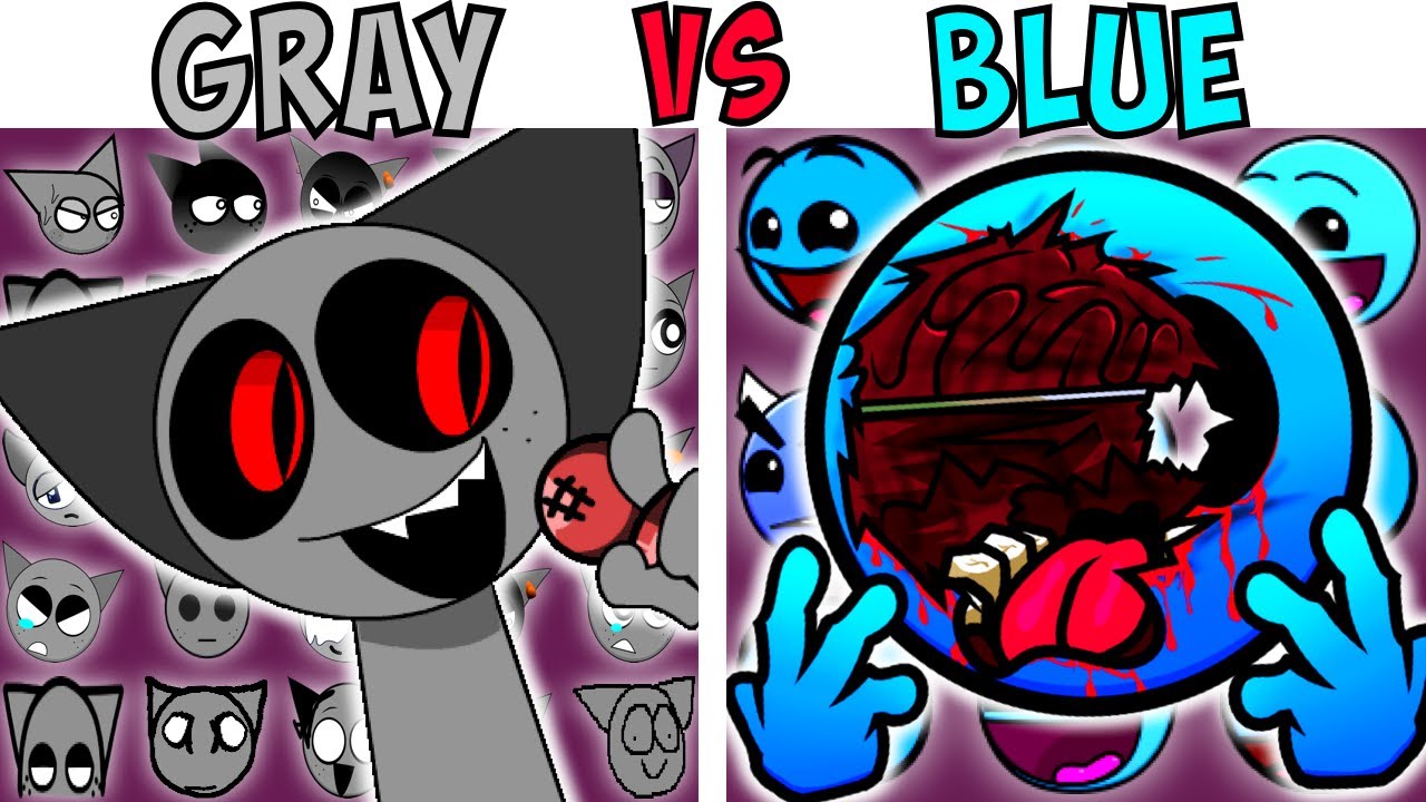 ALL GRAY VS BLUE TEST | FNF Character Test | Gameplay VS Playground