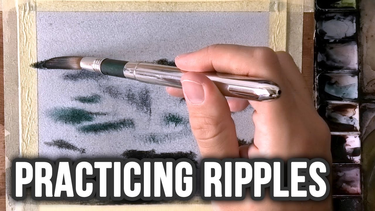 Practicing Painting Ripples in Watercolor