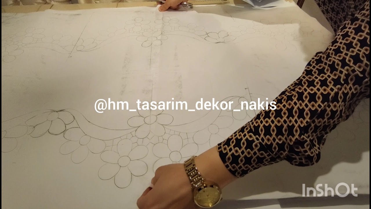 dantel anglez işleme kağıt hazırlığı desen hazirligi