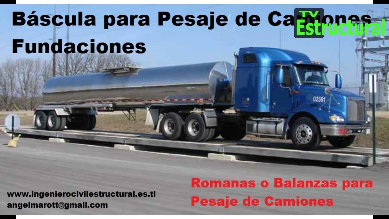Balanza para Pesaje de Camiones, Diseño de Fundación. Romana o Báscula #romana #bascula #balanza