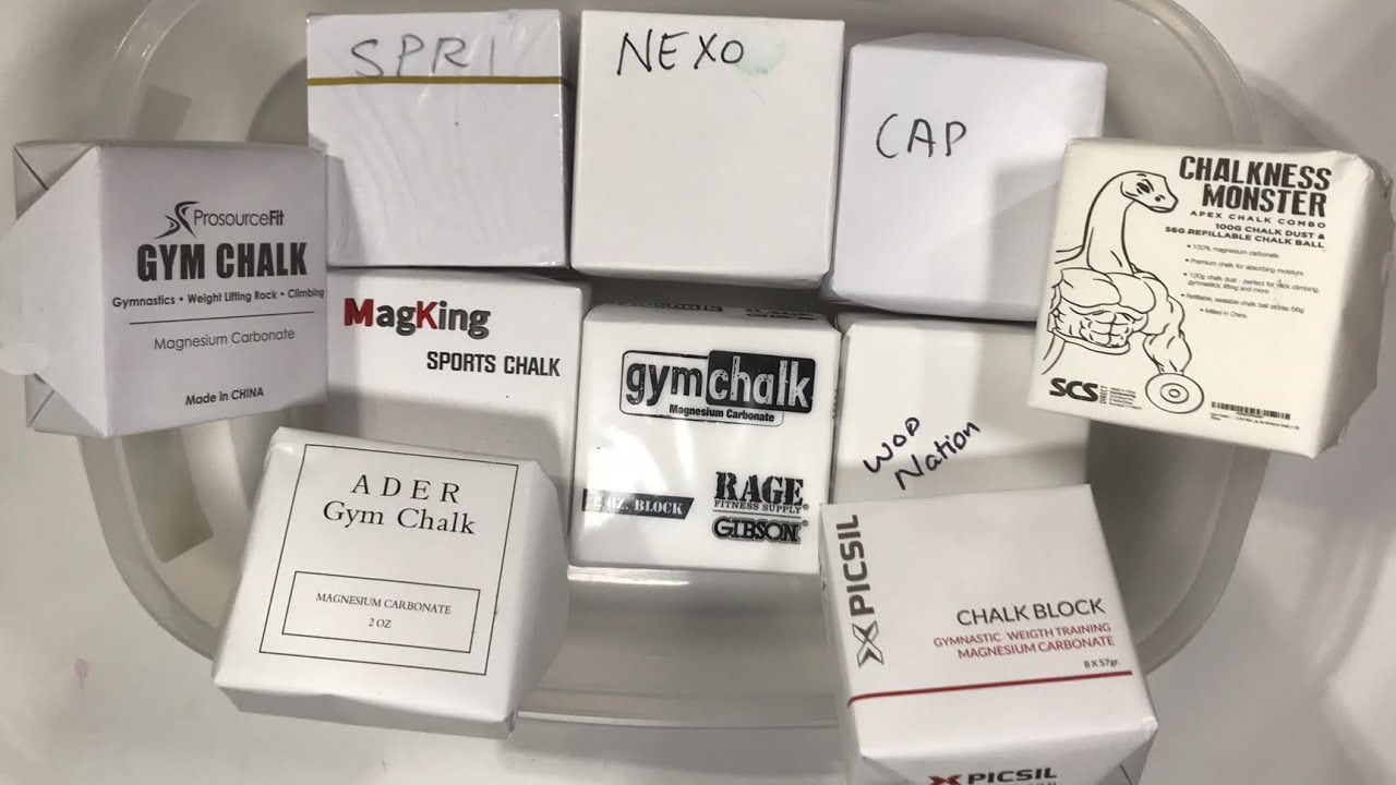 10 Gym Chalk Brand Comparison | ASMR | Oddly Satisfying |