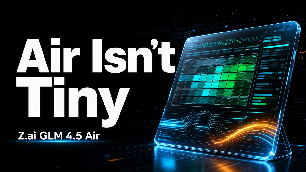 Z.ai GLM 4.5 Air Tested: Cheap, Open, and Not Tiny