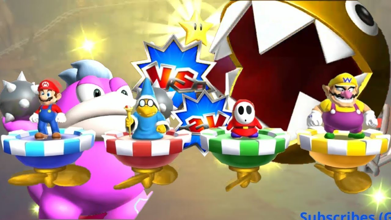 Mario Party 9 Magma Mine Mario vs Wario Magikoopa vs Shy Guy Full HD 60Fps