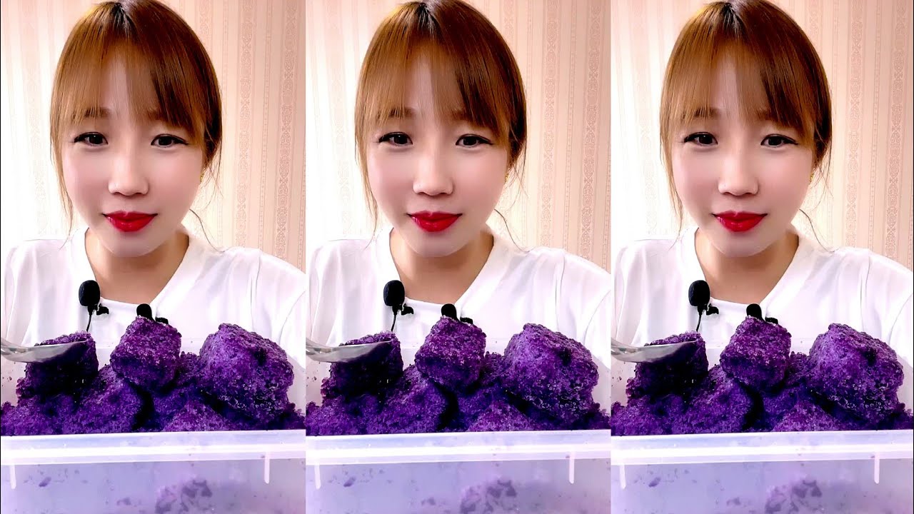 ASMR SHAVED ICE EATING / ICE EATING. QIAN