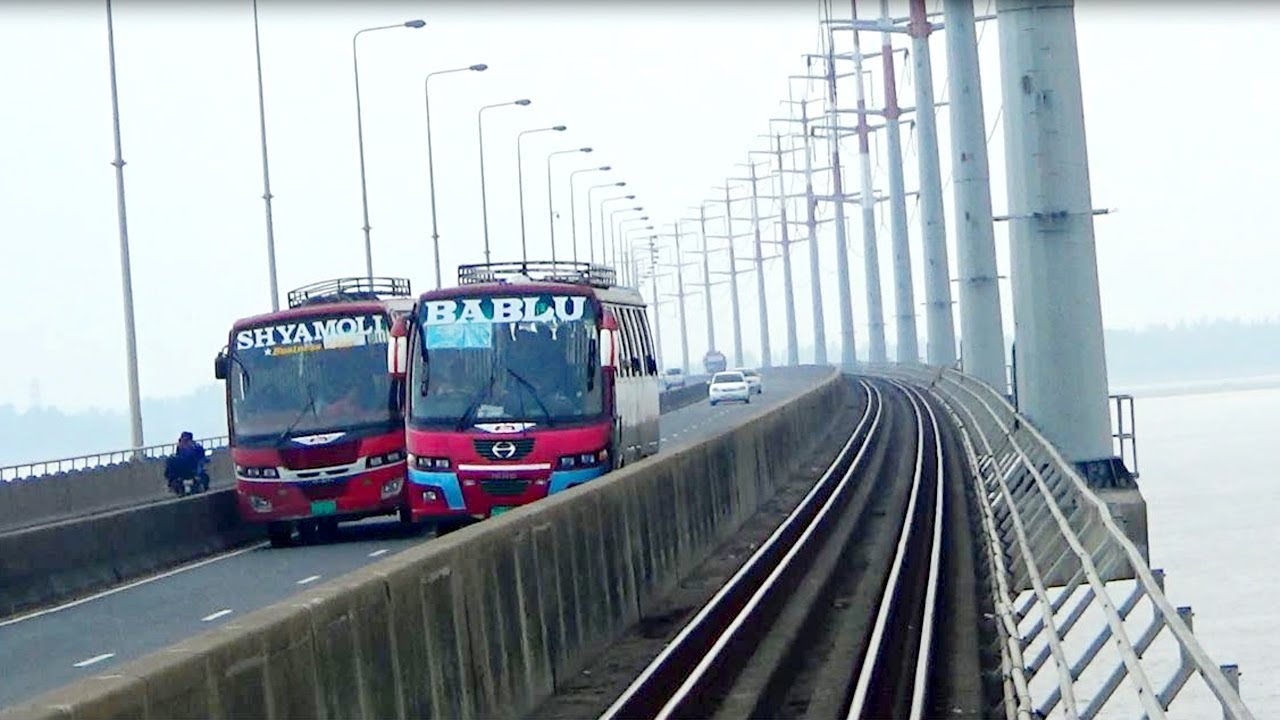 Beautiful Scenery of Bangabandhu Bridge Captured in front of the Train Engine ever seen.