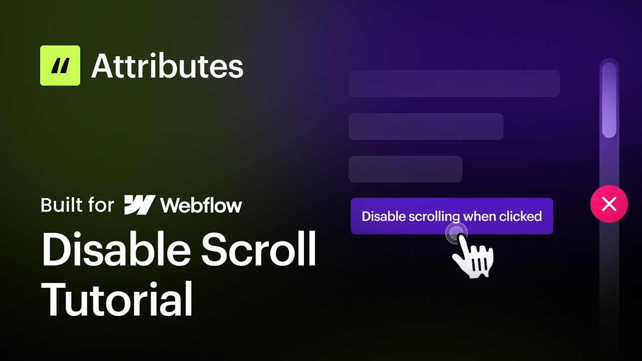 Отключить прокрутку в Webflow без кода с помощью атрибутов