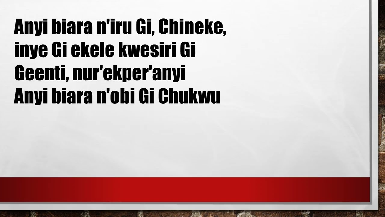 OBI EZE CHUKWU