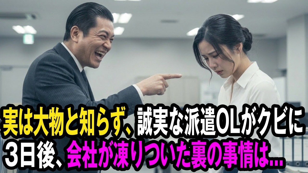 実は大物とは知らず、誠実に対応した派遣OLがクビに。「え？」会社が凍りついた裏の事情は...