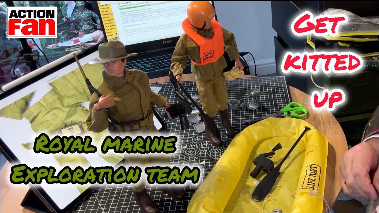 Royal marine exploration team gets kitted up Action man GI JOE FALCON geyperman