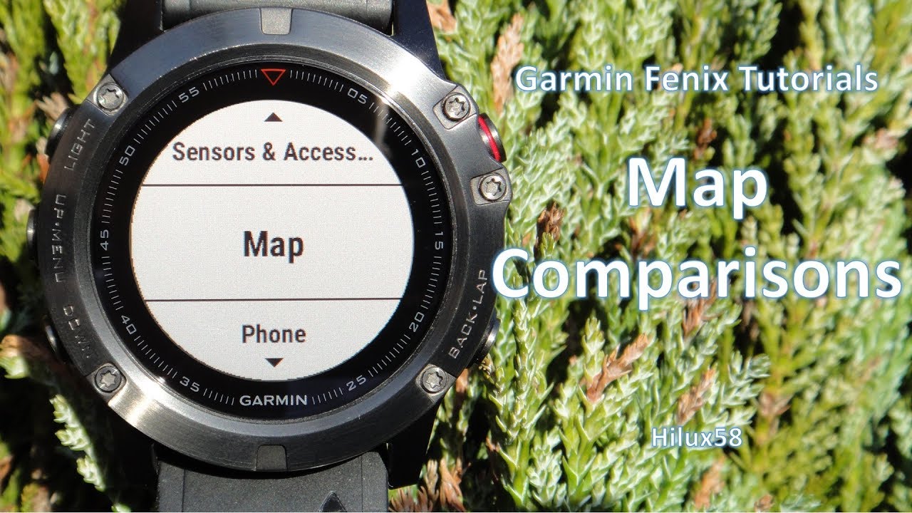 Garmin Fenix 5x and 5 Plus Tutorials - Map Comparisons