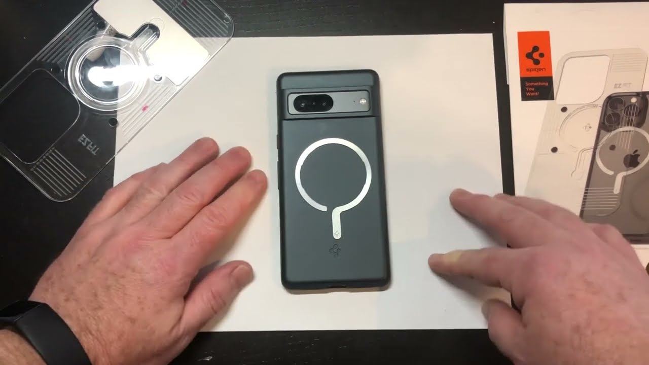Spigen OneTap Ring Adapter mounting onto Google Pixel 7 Case for Magsafe Compatibility