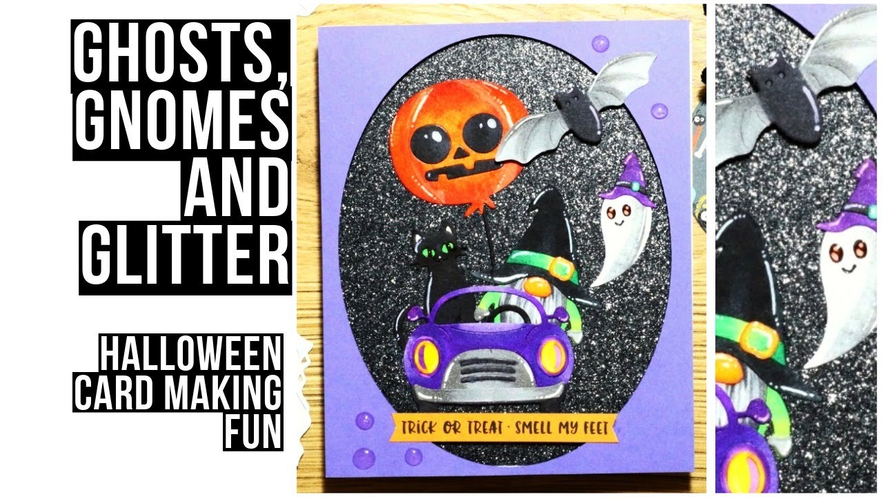 🧙‍♀️Ghosts, Gnomes & Glitter! | Halloween Card Tutorial
