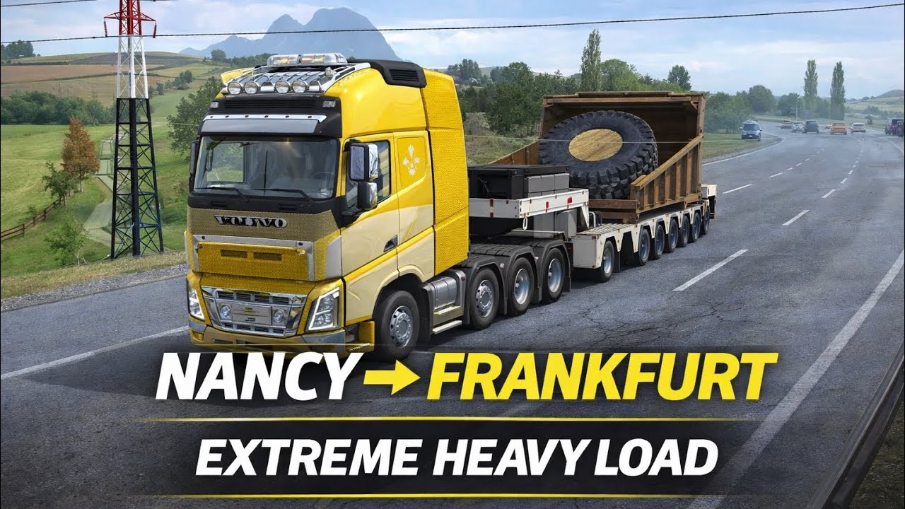 “Long Trip Nancy to Frankfurt | Extreme Heavy Load Truck Drive – Trucker of Europe 3”