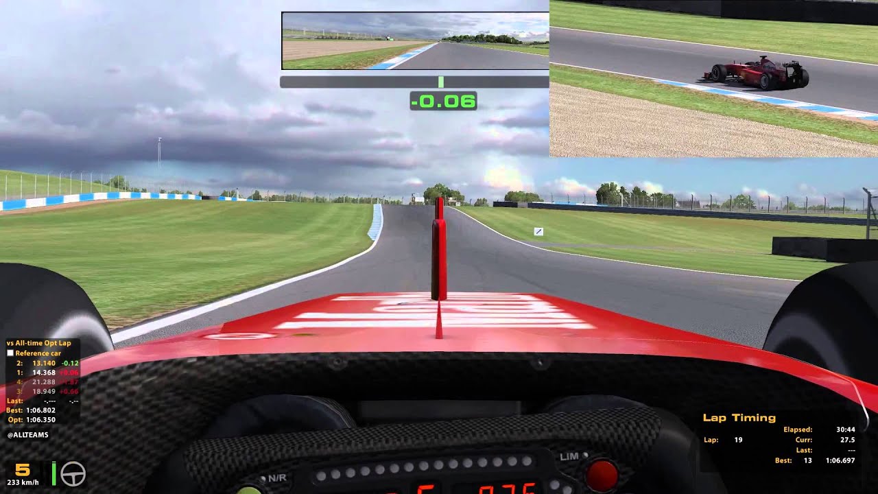iRacing FW31 Donington 1:06.434