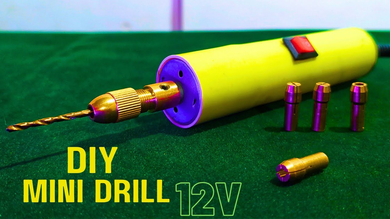 How to make a Powerful Mini Drill at home | DIY | 12V