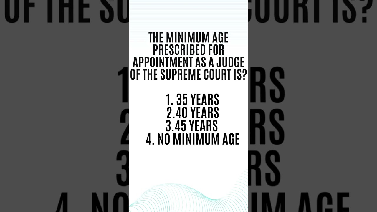 The minimum age prescribed for appointment as a Judge of the Supreme Court is?