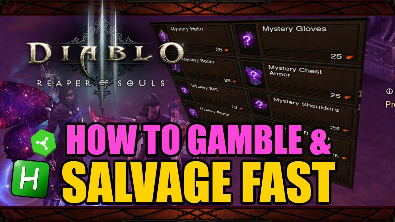 Diablo 3 - How to Gamble & Salvage Fast