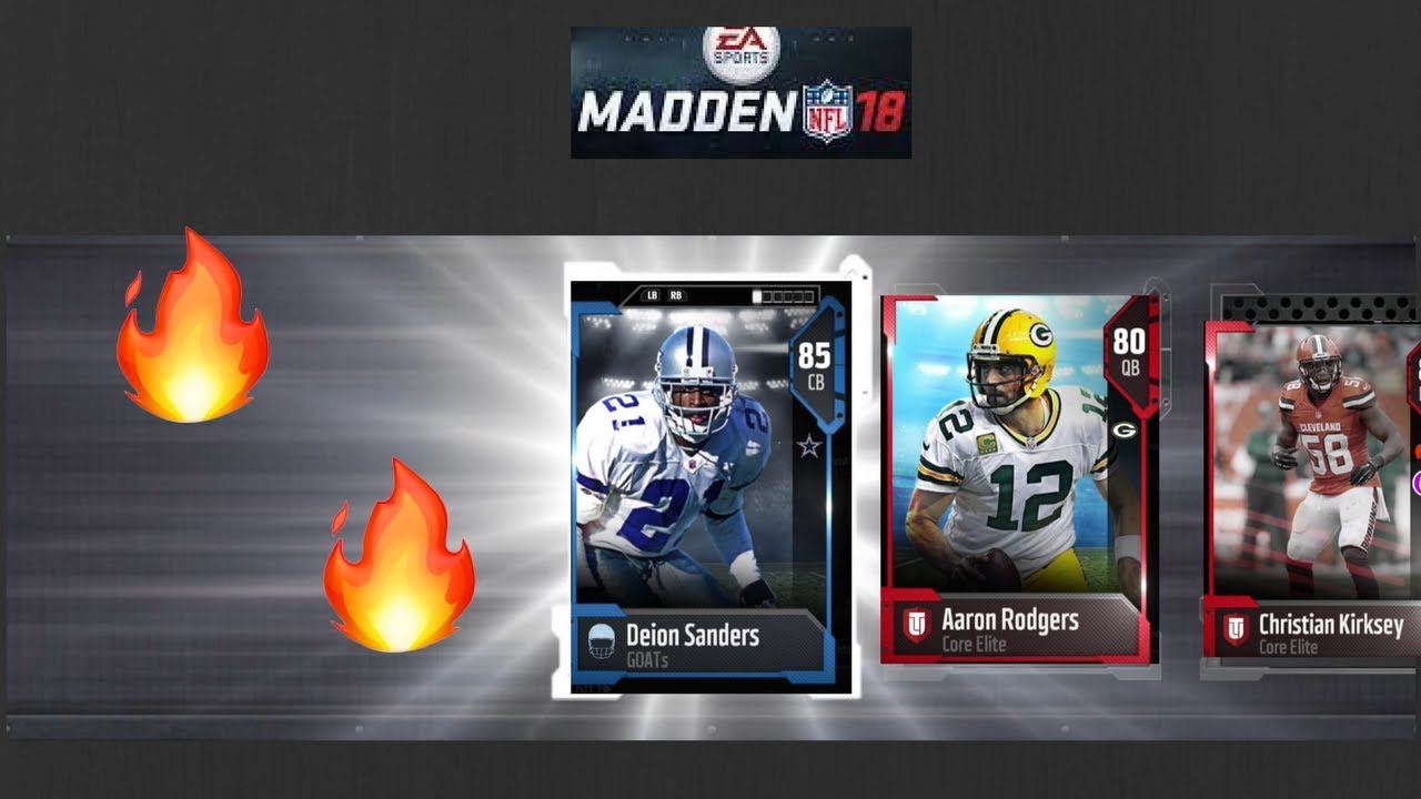MADDEN 18 ULTIMATE TEAM- SQUAD PACKS! GOAT PLAYERS! MUT 18 PACK OPENING