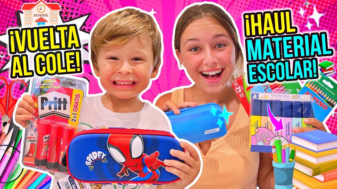 COMPRANDO MATERIAL ESCOLAR  para la VUELTA AL COLE 2021 🎒 ¡MEGA HAUL! 📚