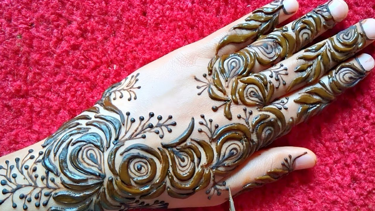 Beautiful Bold Mehndi Design | Easy Back Hand Mehndi design | Stylish Mehndi design