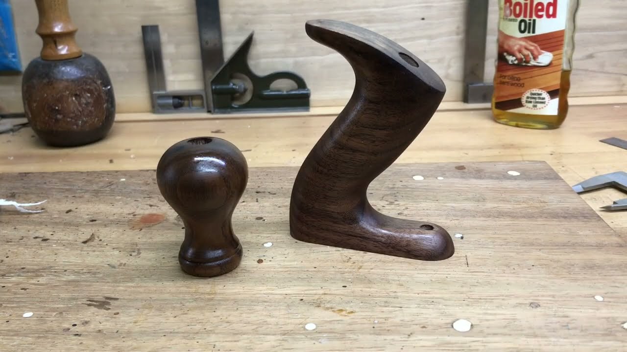 Turning a new knob for a record bench plane.