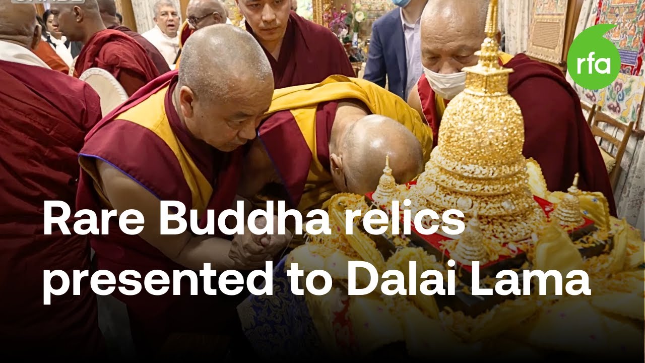 Rare Buddha relics from Sri Lanka presented to Dalai Lama | Radio Free Asia (RFA)