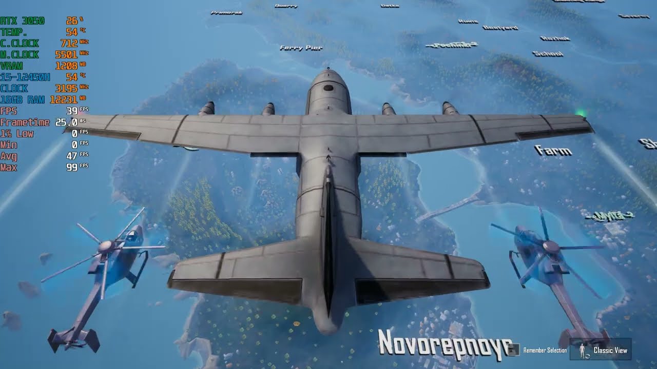 Lenovo LOQ : i5 12th Gen 12450H RTX 3050 6GB - Test in PUBG Mobile