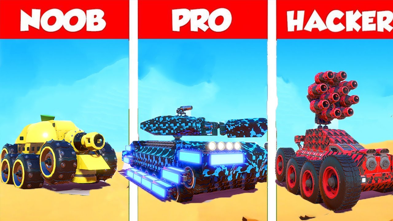 NOOB VS PRO VS HACKER PANZER bauen in Trailmakers!