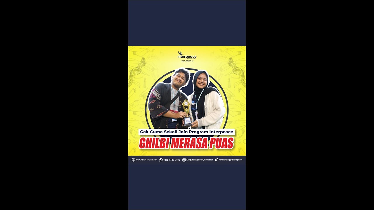 Interpeace Kampung Inggris - Gak cuma sekali join program di Interpeace, Ghilbi merasa puas!!