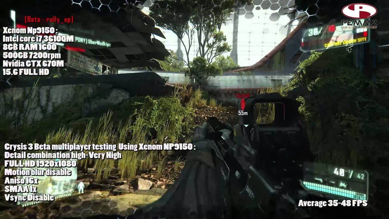 Crysis 3 BETA testing on xenom NP9150