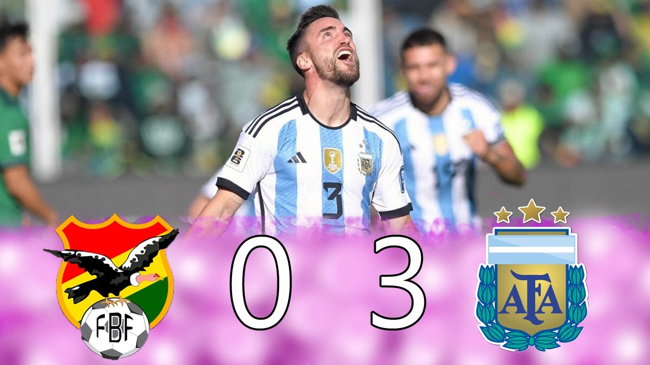 Argentina 3 vs Bolivia 0 - Eliminatorias Sudamericanas Mundial 2026 - Partido Completo