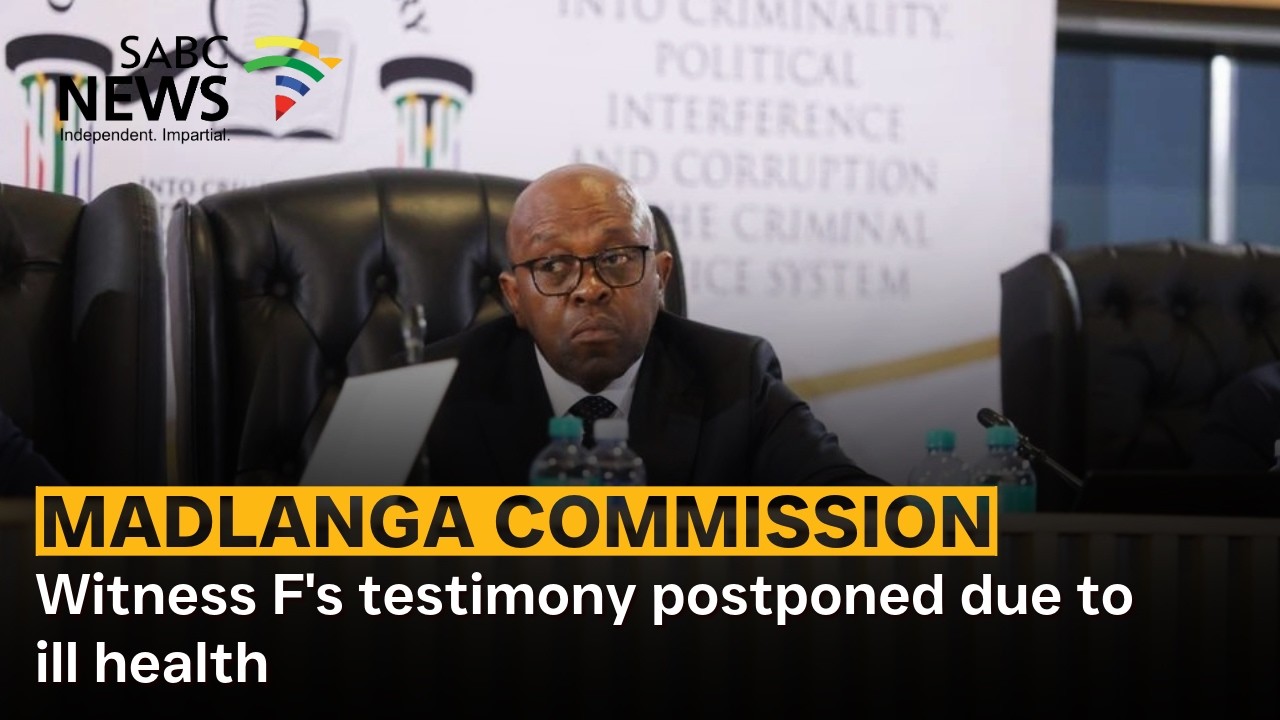 Madlanga Commission | Witness F's testimony postponed due to ill health