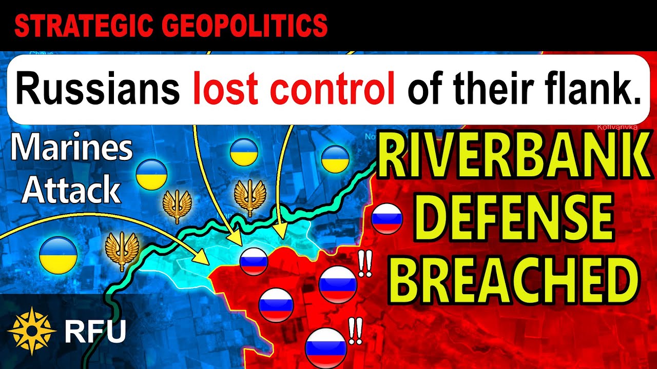 Ukrainian marines advance deeper into the exposed Russian flank