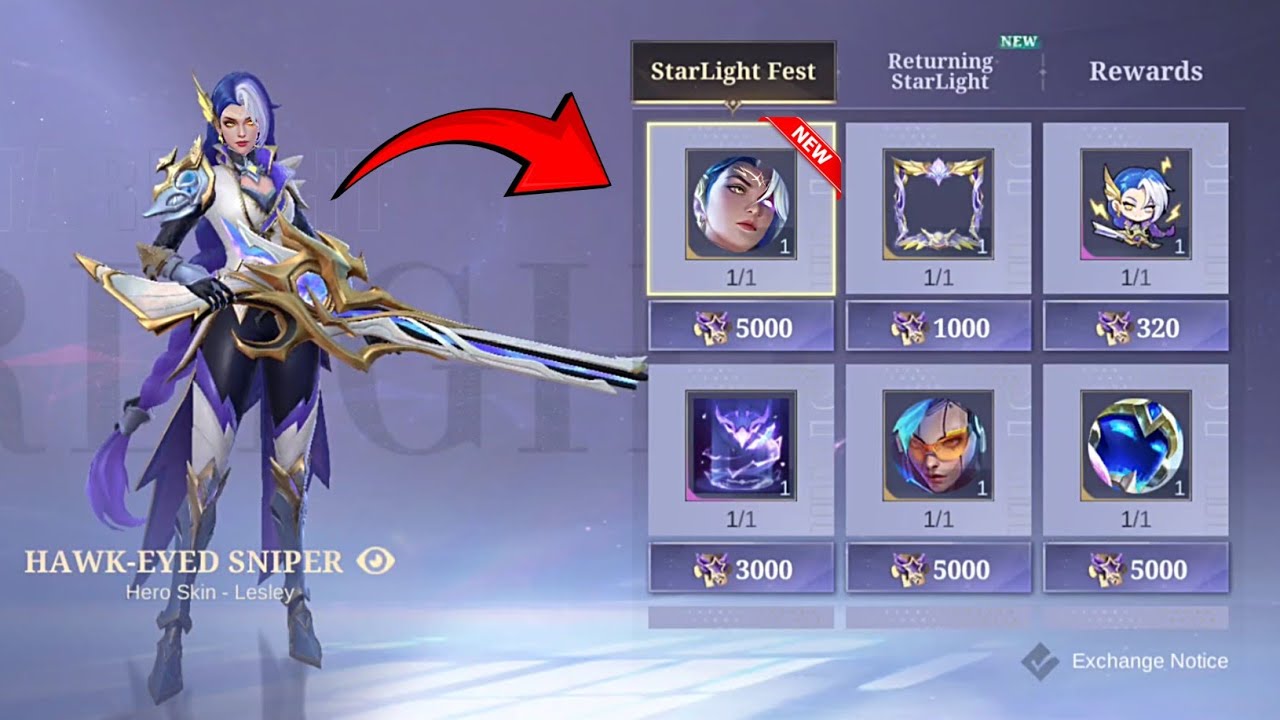 THE MOST AWAITED SKIN IN STARLIGHT SHOP LESLEY 