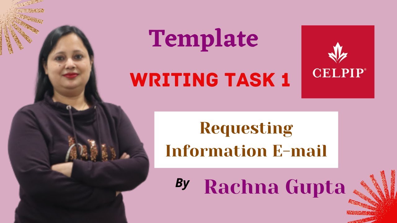 Template | CELPIP Writing Task 1 | Requesting Information E-mail | Rachna Gupta | Australian Academy