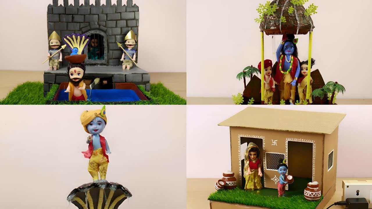 जन्माष्टमी पर इलेक्ट्रिक झांकियां ऐसे बनाए | Janmashtami jhanki decoration | Janmashtami Decoration