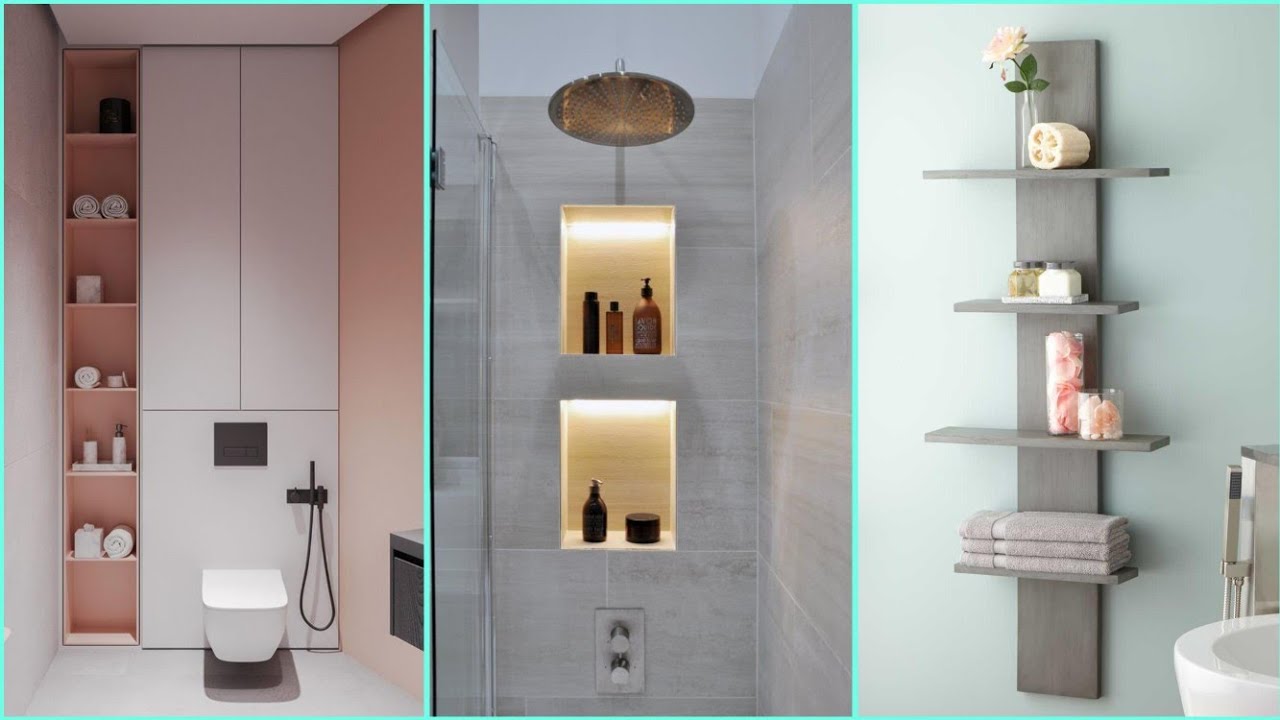 Beautiful Bathroom Wall Shelf And Shower Niche Designs Ideas | Bathroom Interior Tile Designs