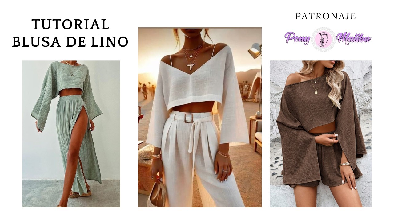 BLUSA DE LINO, EL MODELO MÁS FÁCIL DE HACER.