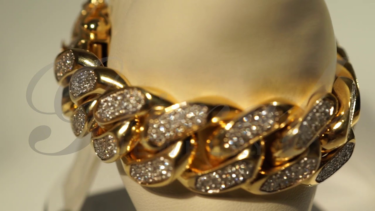 Cuban Link Bracelet 10KT + Diamonds