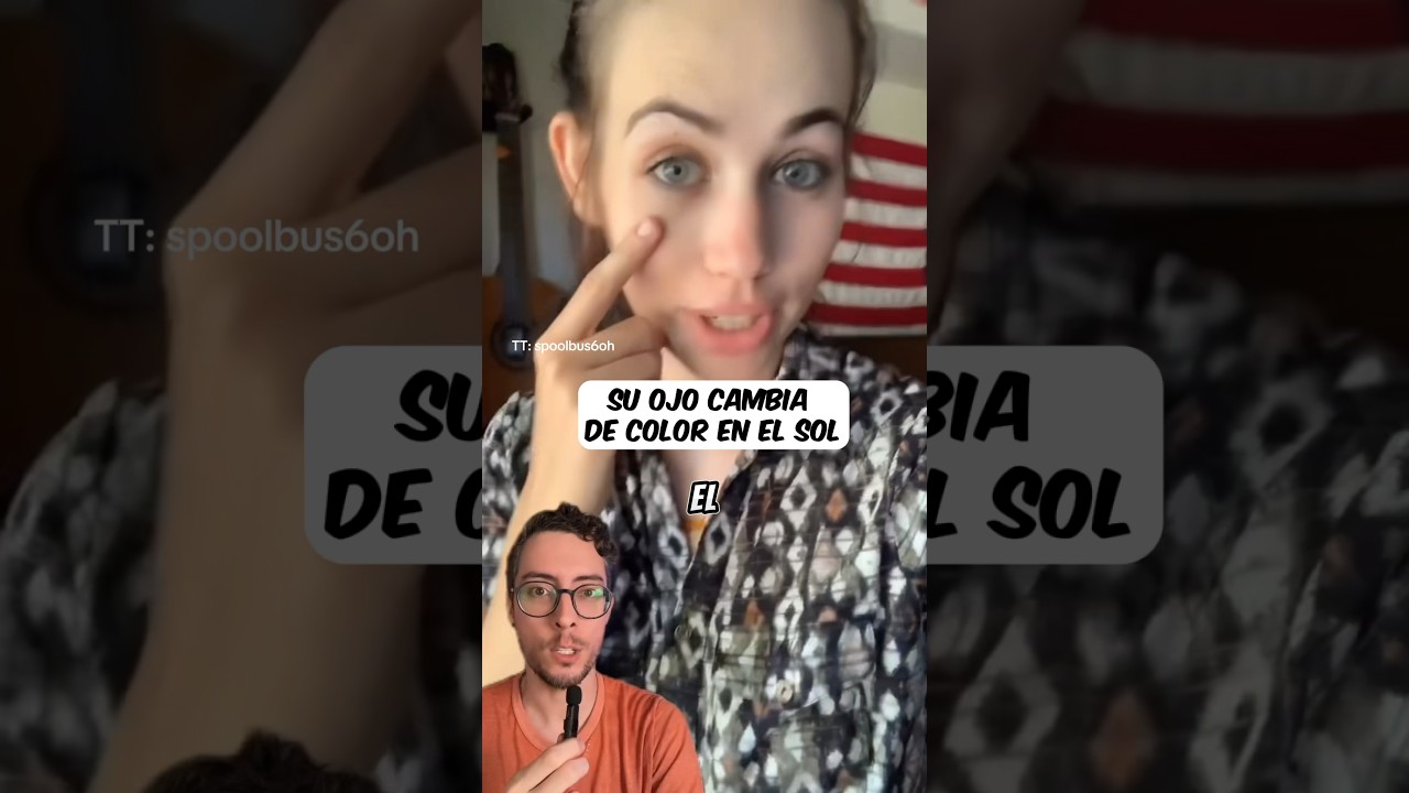 El ojo de esta chica cambia de color en el sol 😱 #shorts