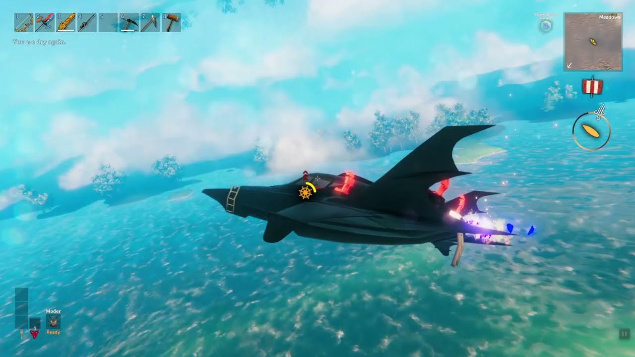 Batwing in Valheim Flight test
